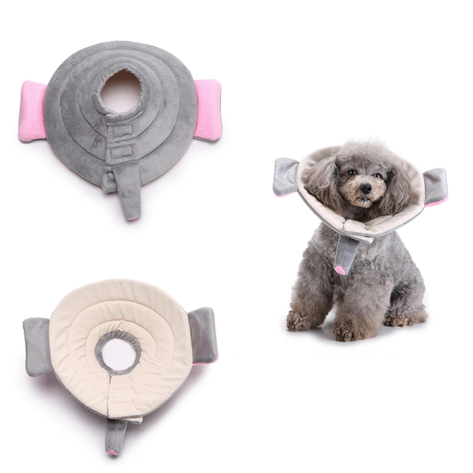UOSIA Dog Cone Collar Soft Protective Recovery Cone Flower Shaped Collar Anti-Bite Injury Collar Pet Grooming Kit for Dogs Cats