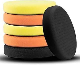Autocare 6Pcs 6.5" Face for 6" Backing Plate Compound Buffing Sponge Pads Polishing Pads Kit Buffing Pad for Car Buffer Polisher Sanding,Polishing,Waxing