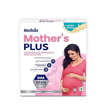 Horlicks Mother's - Health & Nutrition drink (Vanilla flavor powder)Pack of 200gm Refill pack - No Added Sugar