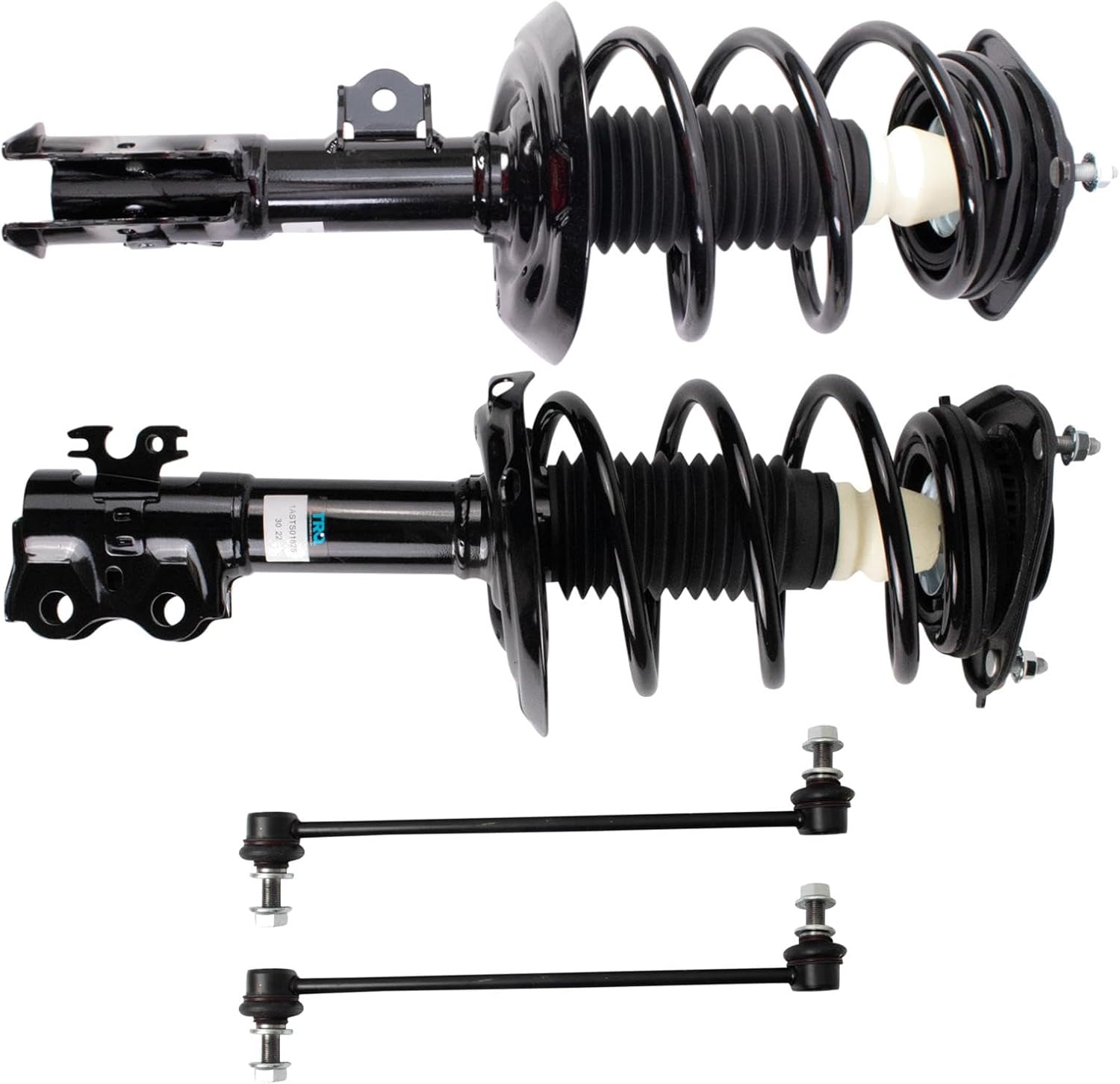TRQ Front Suspension Kit Complete Strut & Coil Spring Assembly Sway Bar Stabilizer Link Compatible with 2016-2021 Toyota Prius 2019-2021 Prius AWD-e 2017-2019 Prius Prime