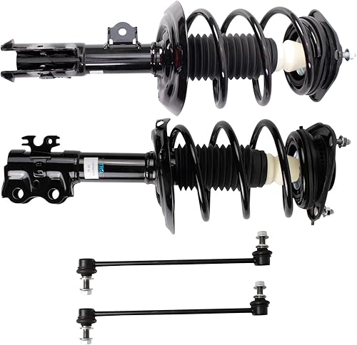 Miniatura 1311 de TRQ Kit de suspensión delantera, conjunto de amortiguadores y resortes, barra estabilizadora, enlace estabilizador compatible con Chevrolet