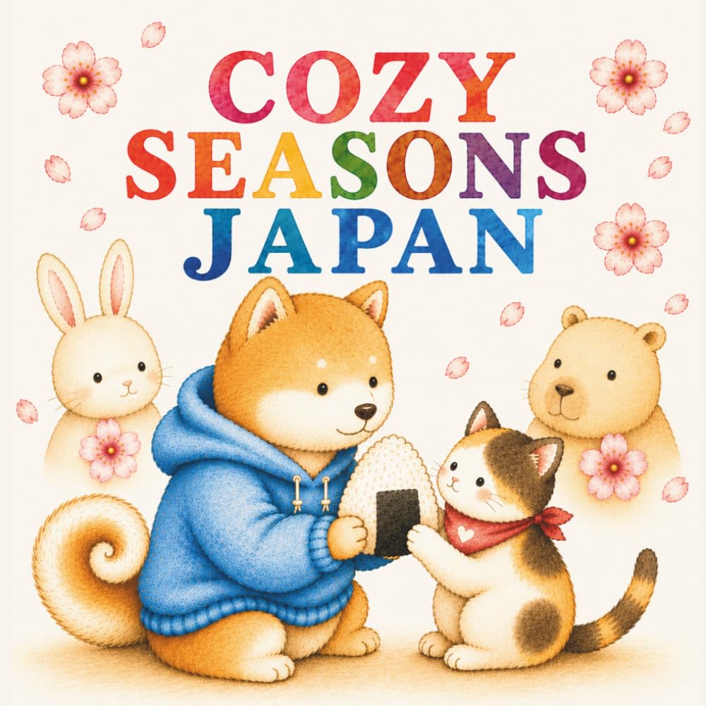 Cozy Seasons Japan: A Cute and Relaxing Japanese Cozy Coloring Book