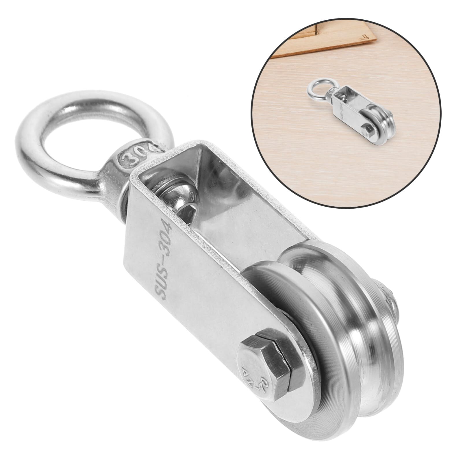 ZAMETTER Polea De Puente De Alambre (3 Piezas): Guía De Acero Inoxidable Y Nailon Para Cables, Capacidad 25 Kg, Fácil De Usar