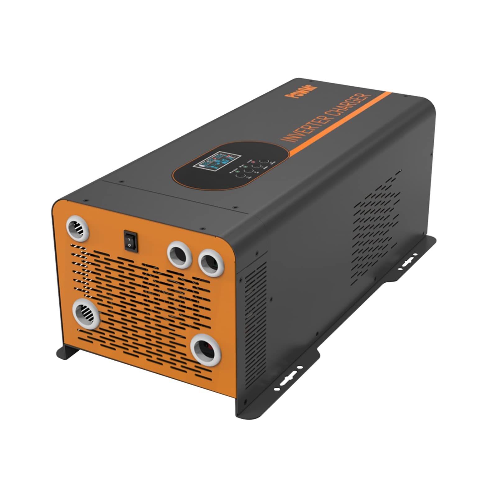 PowMr 2000W 12V Hybrid Inverter, Output 110V AC Low Frequency Inverter Pure Sine Wave Power Inverter