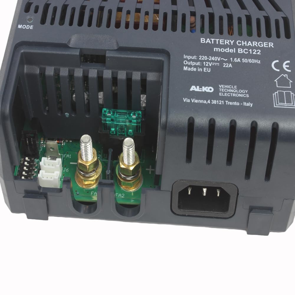 AL-KO BC 122 automatyczna ładowarka do akumulatorów, 12 V/22 A, do akumulatorów litowych/ołowiowych/żelowych/AGM, 320 W