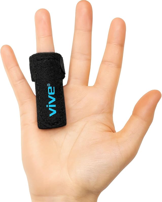 Férula para dedo en gatillo Vive - Soporte para medio, anillo, índice, pulgar | And Pinky - Estabilizador de nudillos de liberación de bloqueo de tendón, tenosinovitis, estenosante, curvado, bloqueado y enderezado - HSA/FSA