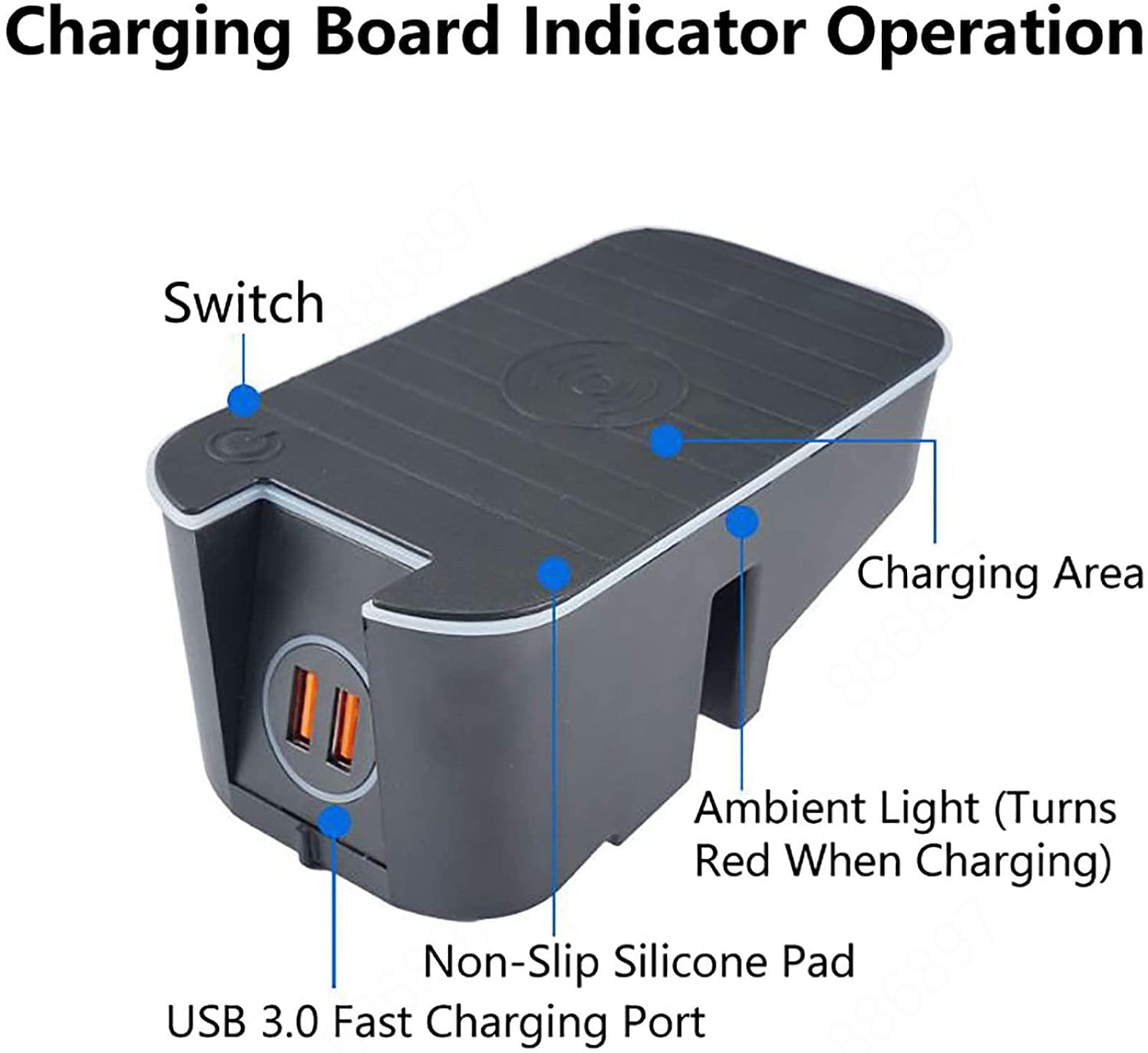 Bezprzewodowa ładowarka samochodowa XC60 S60 V60 XC90 S90 V90 z dwoma portami USB QC3.0 18 W i bezprzewodową ładowarką indukcyjną 15 W do telefonu komórkowego