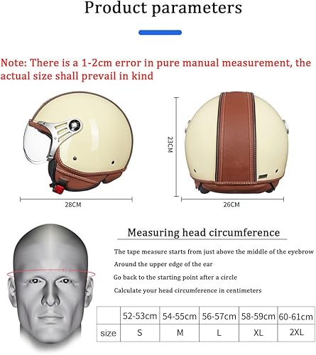 Miniatura 7 de EMUR Casco de motocicleta eléctrica de estilo retro para adultos casco de cara abierta casco de ciclomotor vintage alemán para scooter Cruiser