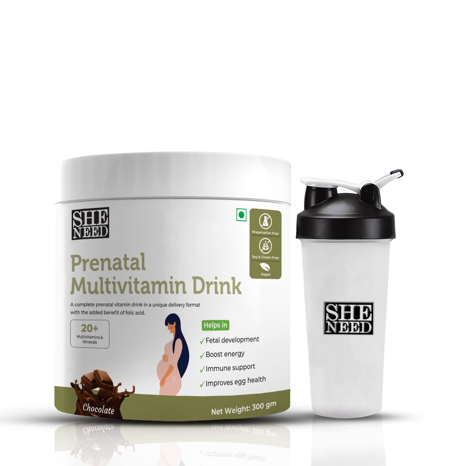 SheNeed Plant Based Postnatal Multivitamin Drink With Fenugreek Extract