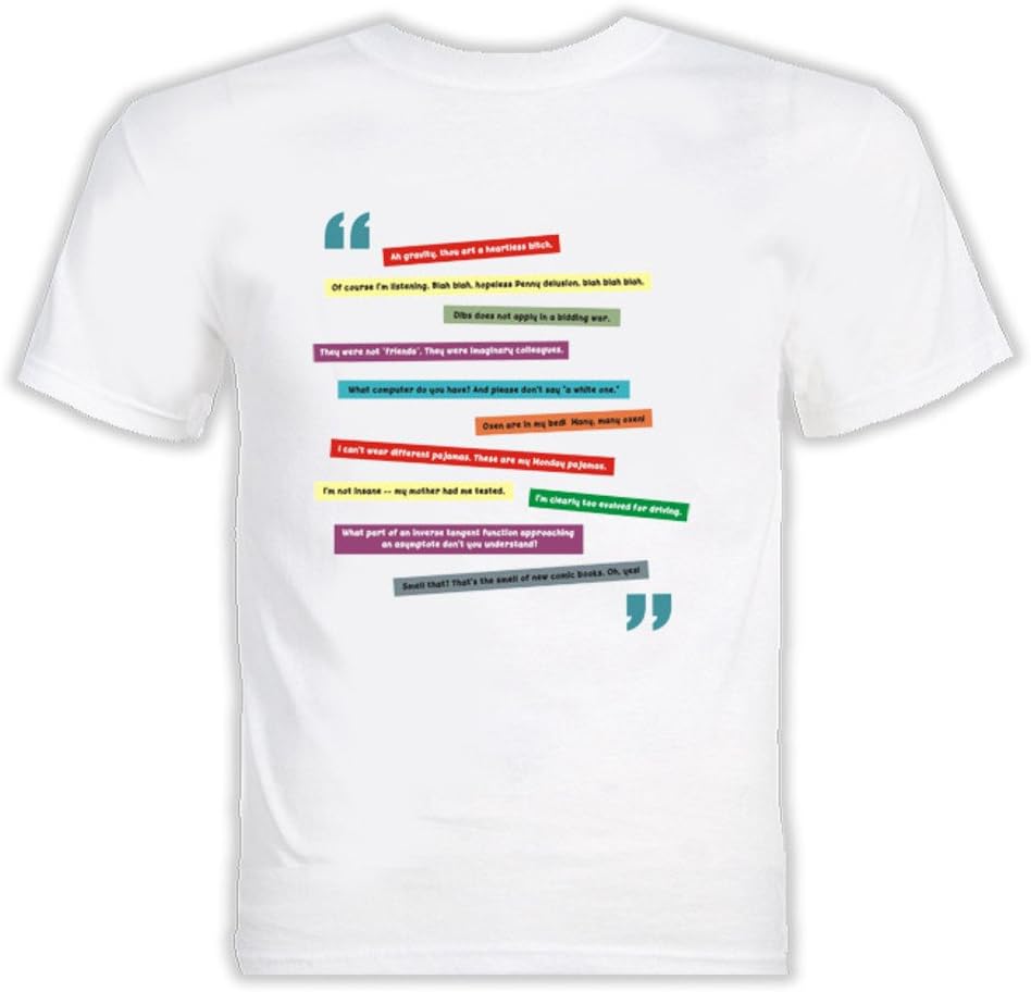 Pumped Up Shirts Sheldon Cooper Quotes Big Bang Theory T Shirt 2XL White