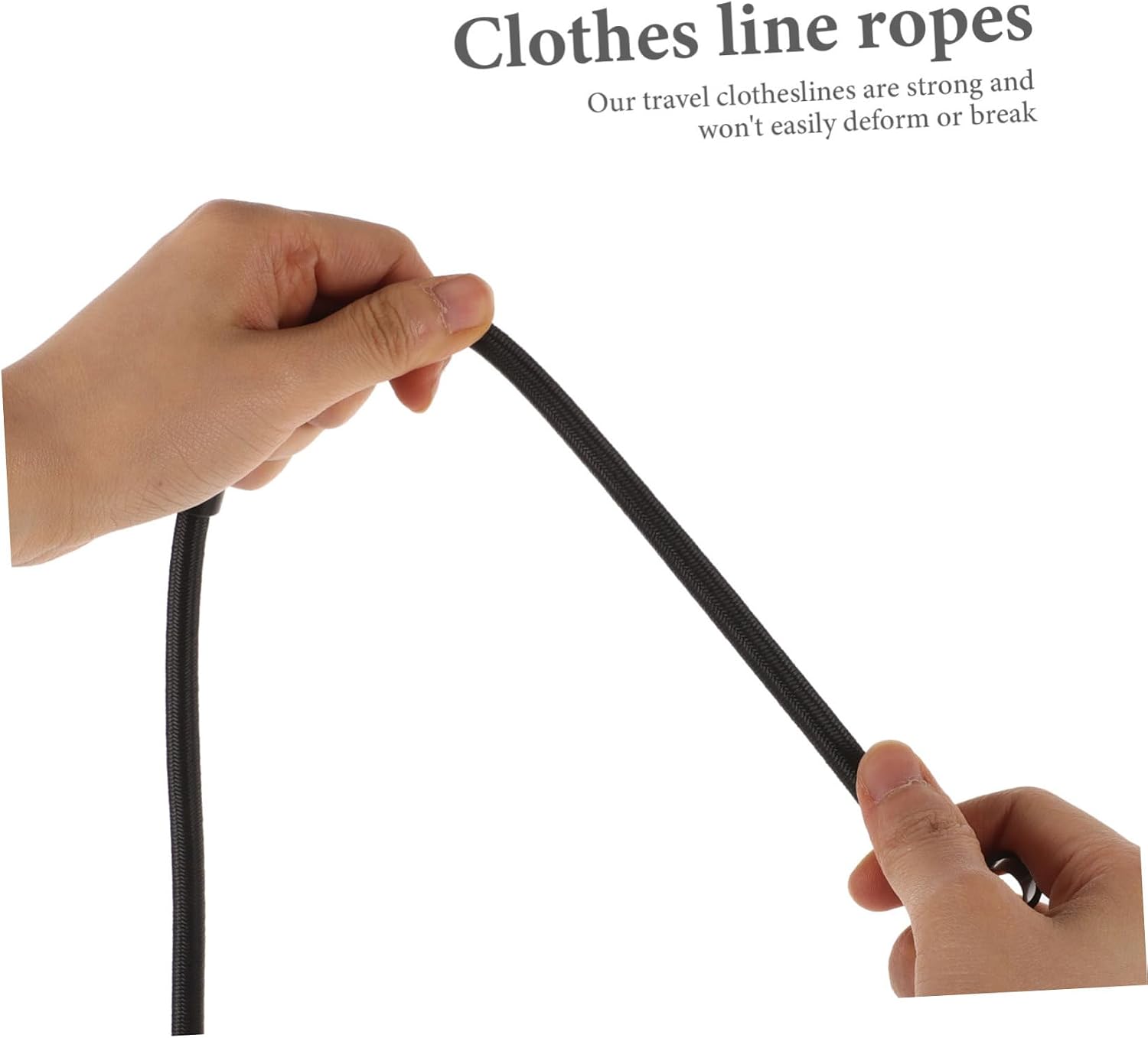 STOBAZA Car Clothesline Portable Camping Clothesline Camping Accessories Clothes Line Outdoors Indoor Camping Clothes Line Courtyard Outdoor Laundry Camping Travel Laundry Line Black Rope