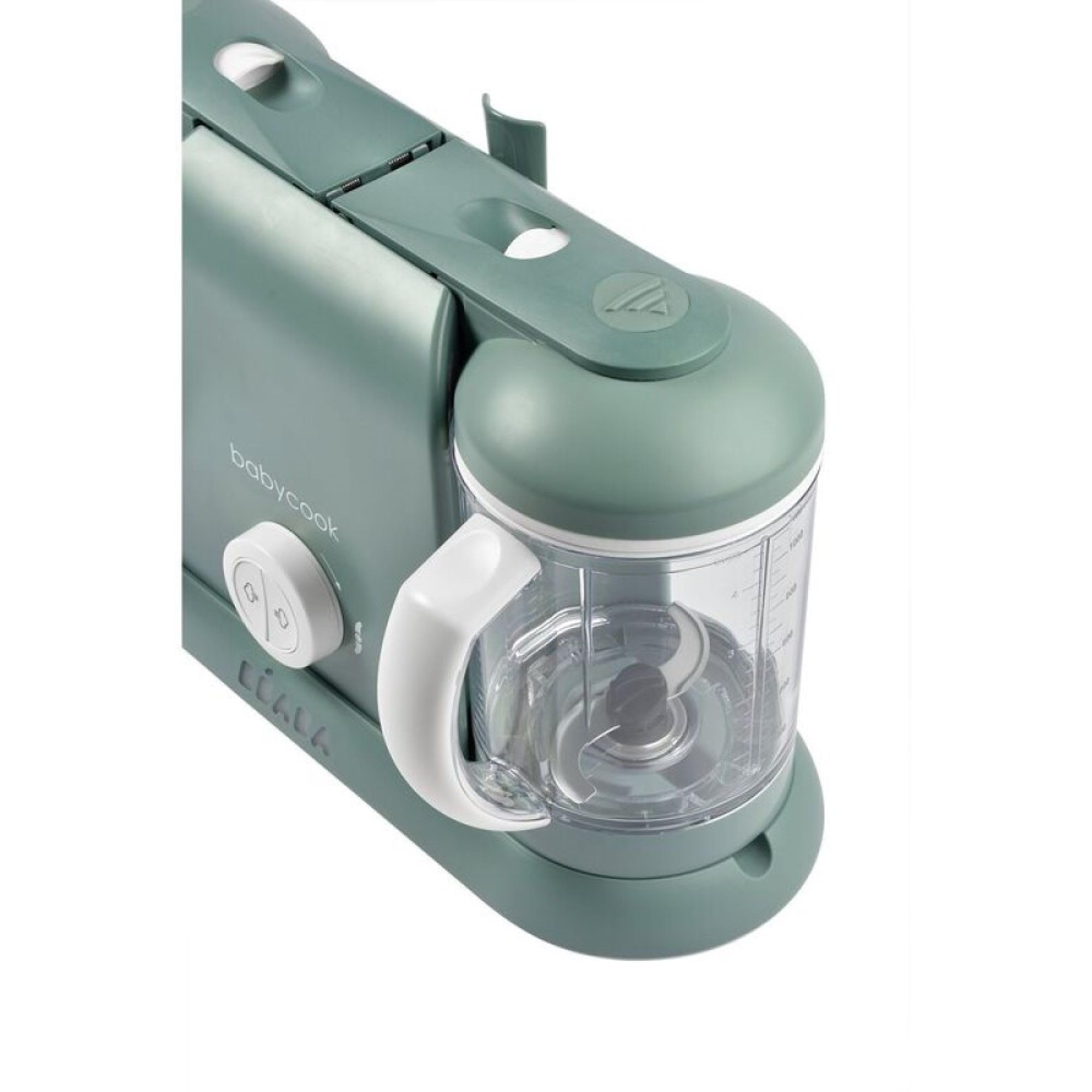 BEABA, Babycook Duo, Robot bébé 4 en 1, Cuiseur, Mixeur, Contenance XXL 2200 ml - Eucalyptus