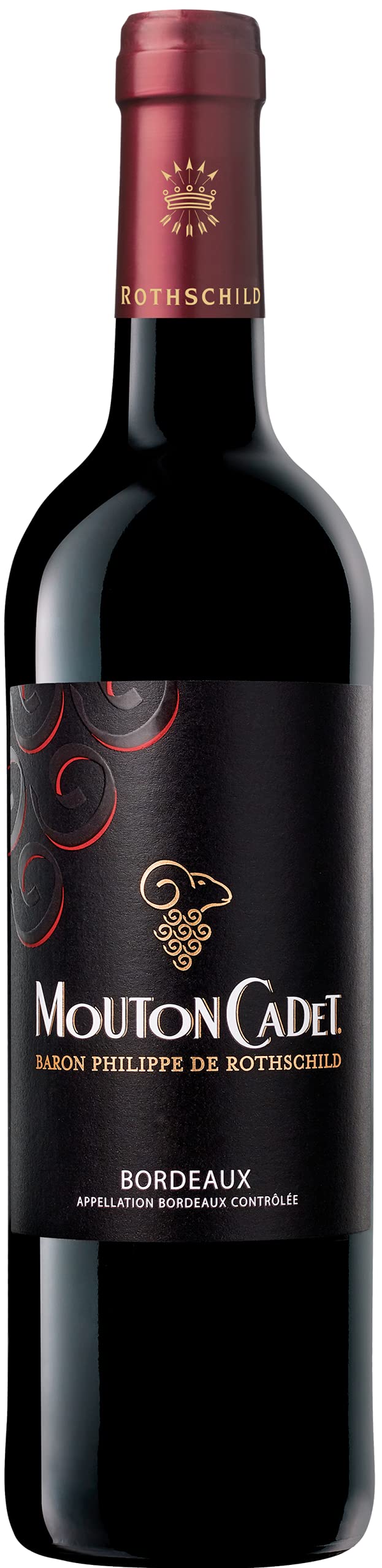 Mouton Cadet Rouge - Baron Philippe de Rothschild – Trockener Rotwein aus Bordeaux (1 x 0,75 l)