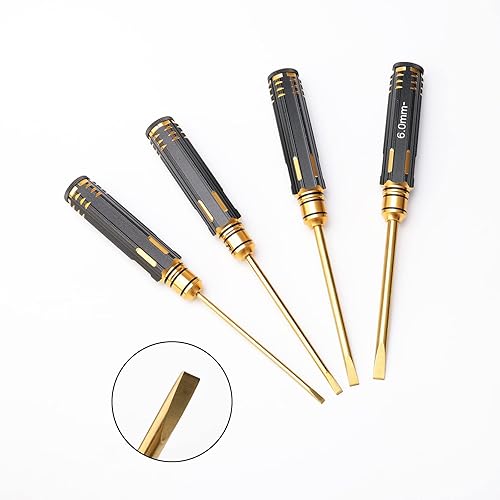 Miniatura 3 de Newzoll Destornillador de tornillo ranurado RC de 3450.236 in, kit de herramientas de reparación pequeño para autos RC, cuadricópteros, drones,