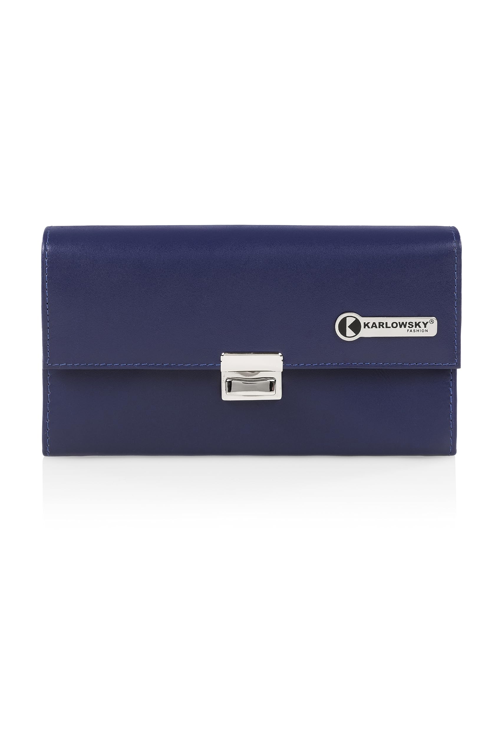 Karlowsky Kellnerbörse (Geldbörse) 18,2 x 10 cm Leder blau
