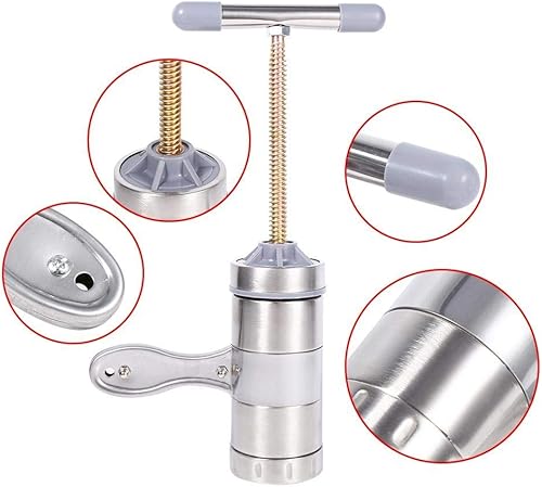 Miniatura 6 de Máquina para hacer fideos, portátil, de acero inoxidable, resistente, hecha a mano, para fettuccine, espagueti, lasaña, rodillo de masa, cortador de