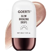 Glow Bronzing Drops Liquid Luminizer Bronzer for Face or Body Lightweight Shimmer Serum for a Dewy, Moisturizing Highlighter Makeup Sun-Kissed Look and Natural Radiance 1.6 Fl Oz 01#/ Champagne