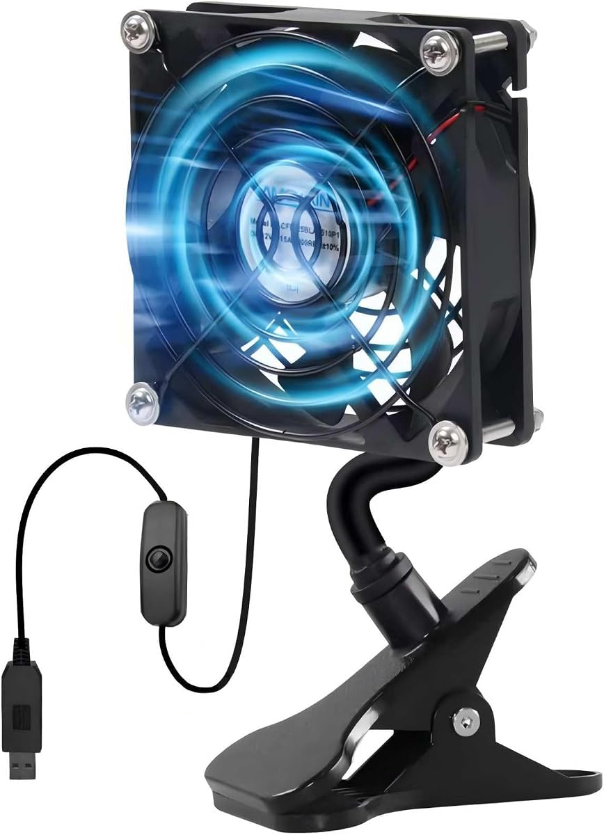 3.62 Inch Quiet USB Clip on Fan