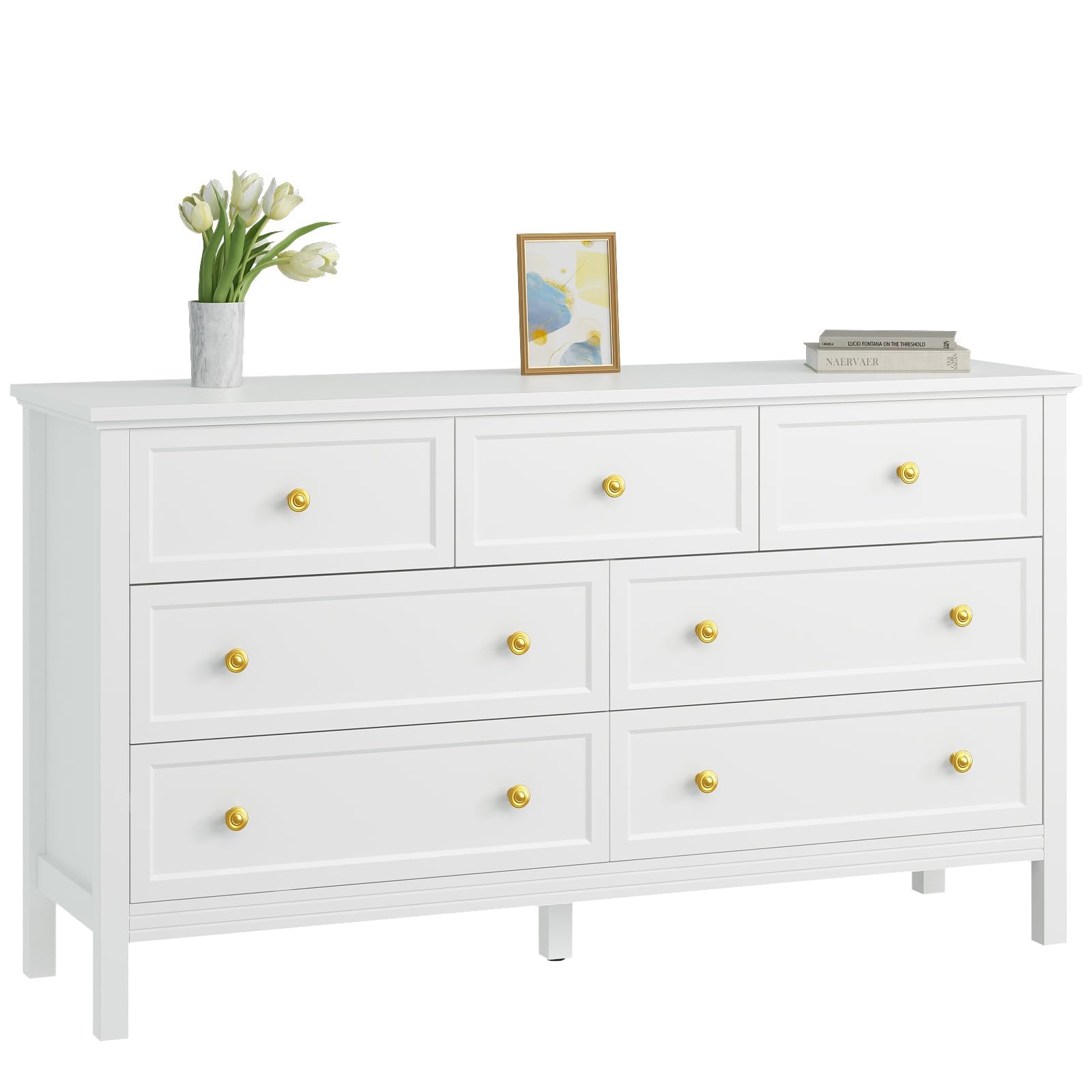 slim fit dress slacks Kendall White and Gold Upholstered Panel Bedroom Set – Luna Furniture main image 1