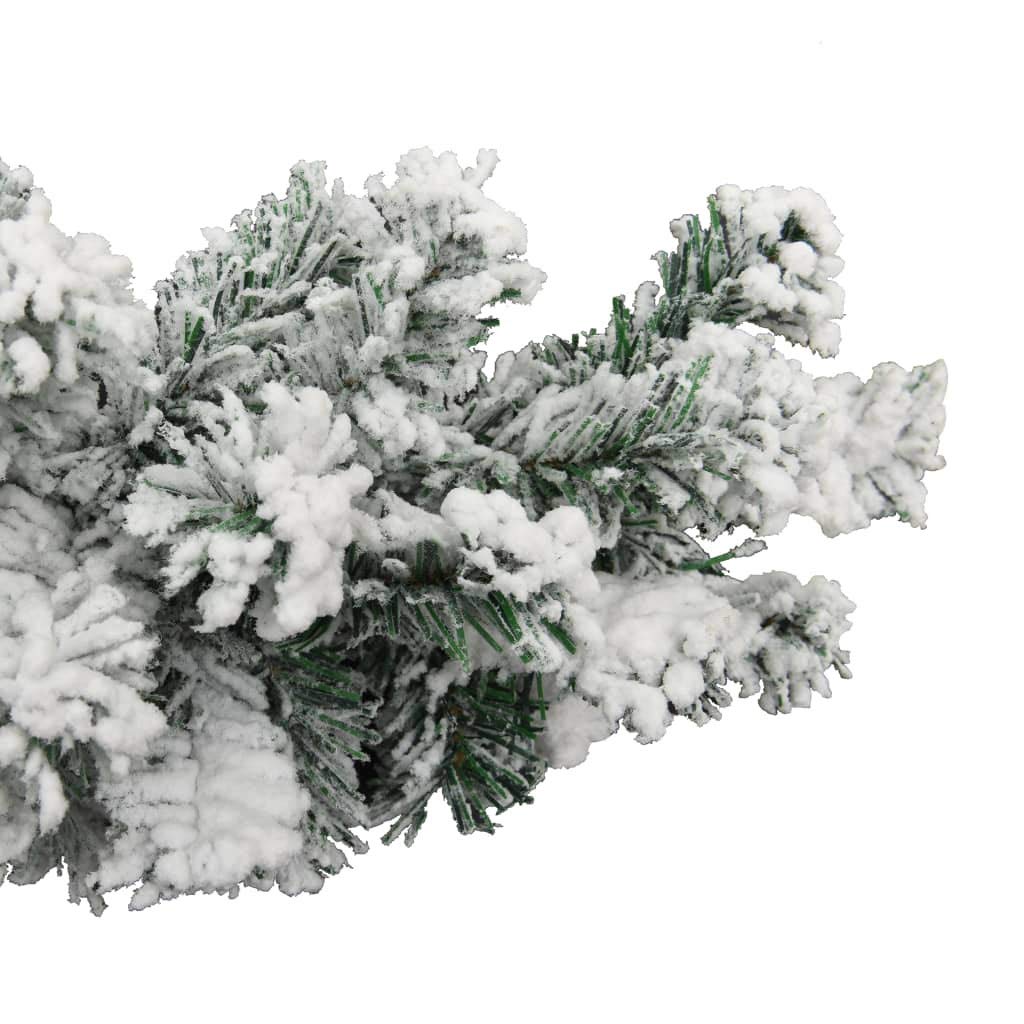 vidaXL Weihnachtsgirlande mit Schnee Künstliche Girlande Weihnachstdeko Tannengirlande Türgirlande Türbogen Weihnachten Grün 5m PVC