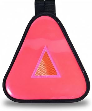 Vincita Reflective Yield Symbol with Velcro Strap - High Visibility for Safety at Night - Safety Reflector for Bike Rack, Backpack, Car Rack - Bicycle Reflective Accessories