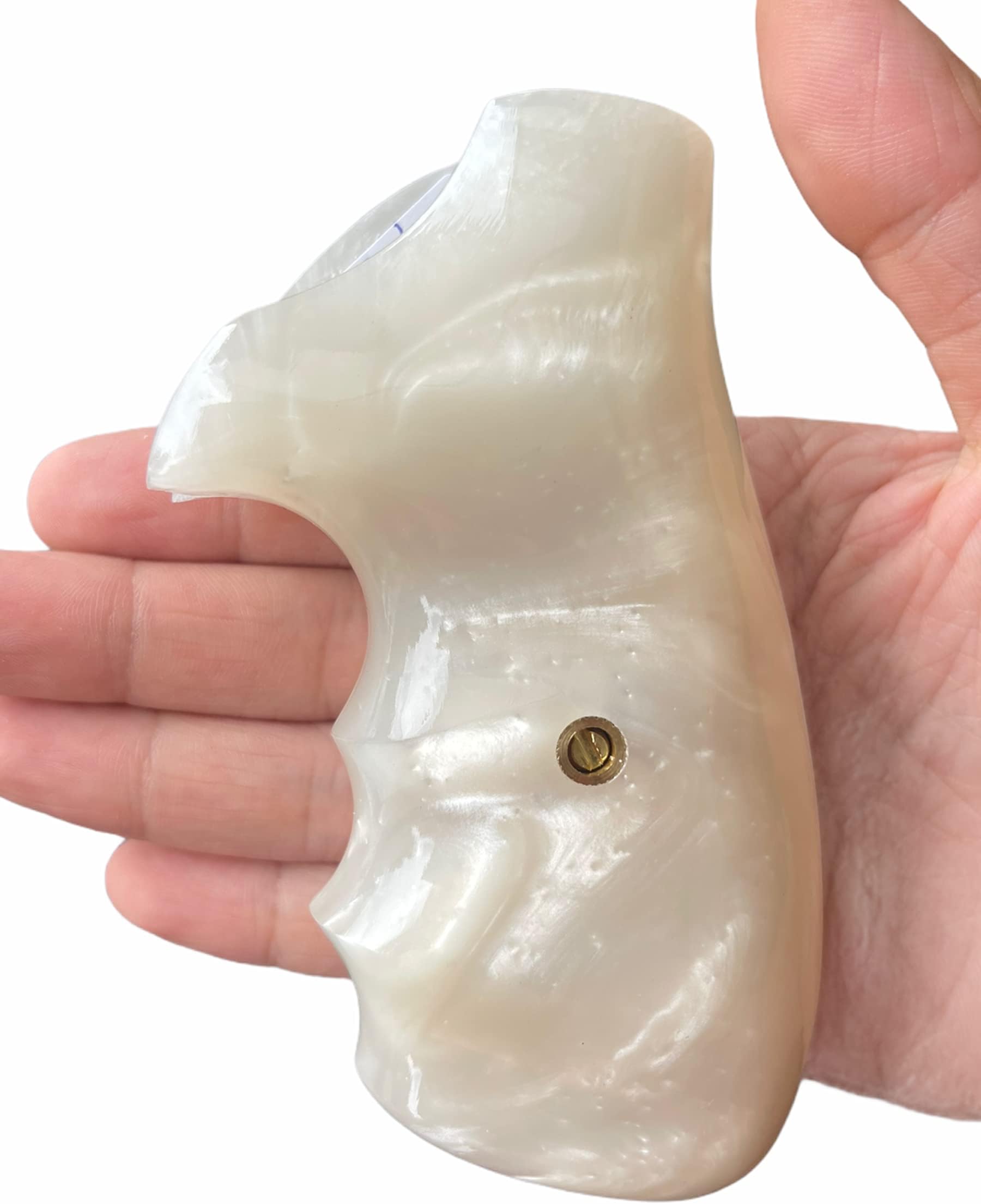 RSR04 ## New Rossi Small Frame Square Butt Revolver Grips 67 68 69 71 351 511 515 518 720 971 972 Finger groove White Pearl Resin Birthday New year Christmas Gift Sport For Men Man by Handicraftgrips