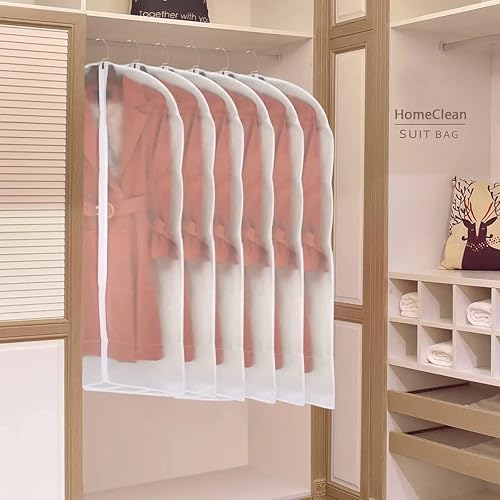 Vista 67 de Bolsas de ropa para colgar ropa, bolsa de traje transpirable (juego de 12) fundas con cremallera, bolsas de ropa de PEVA, bolsas impermeables