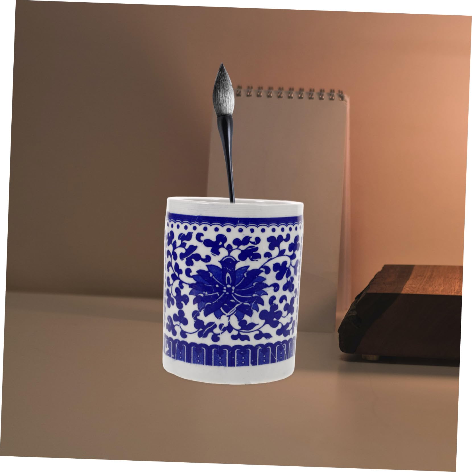 NUOBESTY 2 Pezzi Portapenne Da Tavolo in Ceramica Per Cancelleria Portapenne Per Calligrafia Da Trucco Contenitore Multifunzionale Per Ufficio
