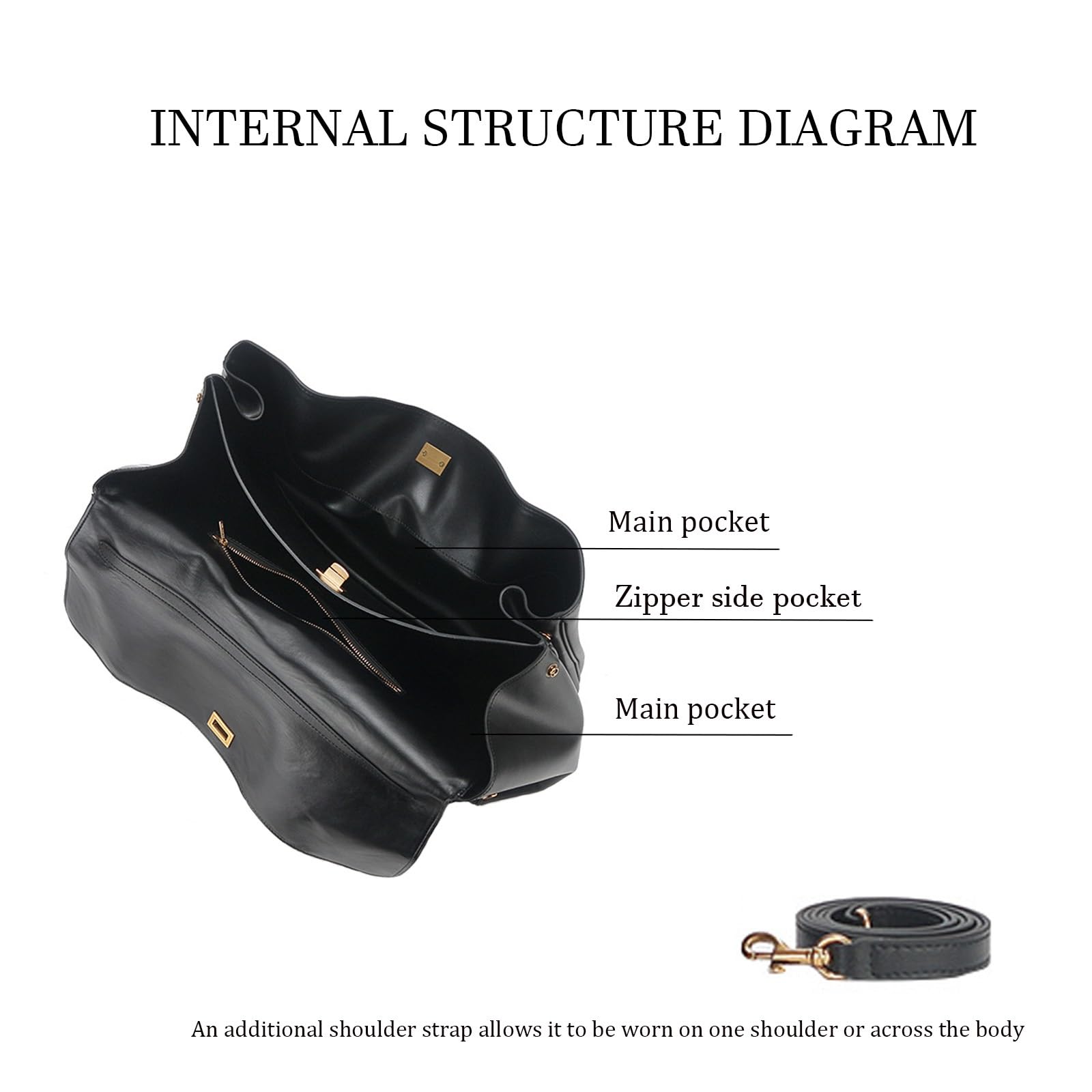 Bolso de hombro de piel auténtica para mujer, bolso de viaje de moda, bolso de trabajo retro grande tipo bandolera, bolso impermeable y ligero.
