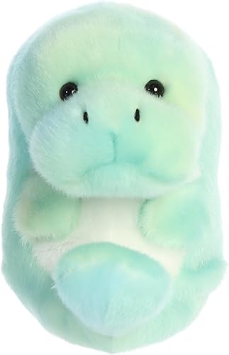 Aurora Round Rolly Pet Myrtle Manatee - Adorables compañeros - Diversión sobre la marcha - Verde 5 pulgadas