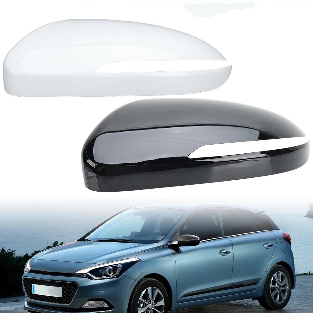 Dla Hyundai I20 MK2 GB IB 2015 2016-2020 Osłona Lusterka Wstecznego Samochodu Osłona lusterka bocznego(1 pair White)