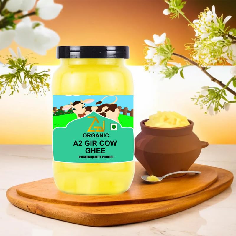 GAGZI Organic Premium A2 Gir Cow Cultured Ghee | Bilona Method Two Way Hand Churned | Indian Gir Cow Ghee, Pure A2 Ghee - Set Of 2 (100 ml)