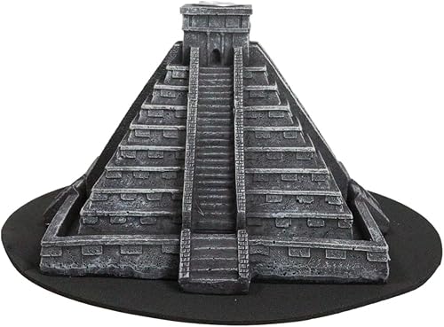 Miniatura 7 de Ebros Gift Templo de Kukulcán Mesoamericano Azteca Escalón Pirámide del Sol y Luna Decorativo de Cono de Incienso de Retorno Estatuilla de Soporte