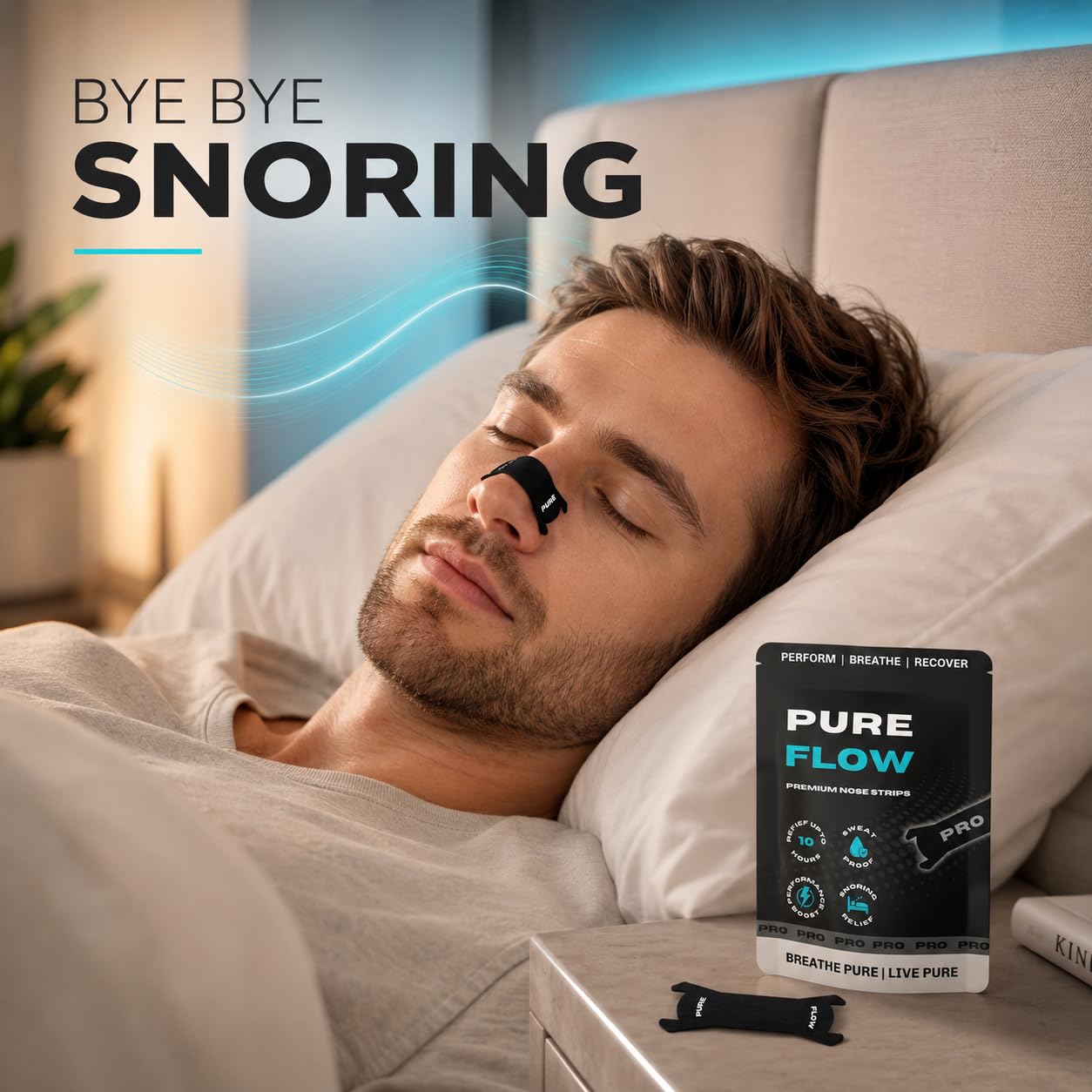 PureFlow Pro Nasal Strips – CDSCO-Licensed Medical Device in India, Hypoallergenic Adhesive & Ultra-Strong Spring for Instant Relief – Reduces Snoring & Enhances Sleep, Sport & Recovery – Sweat-Resistant | 10 Strips — Amazon image 4