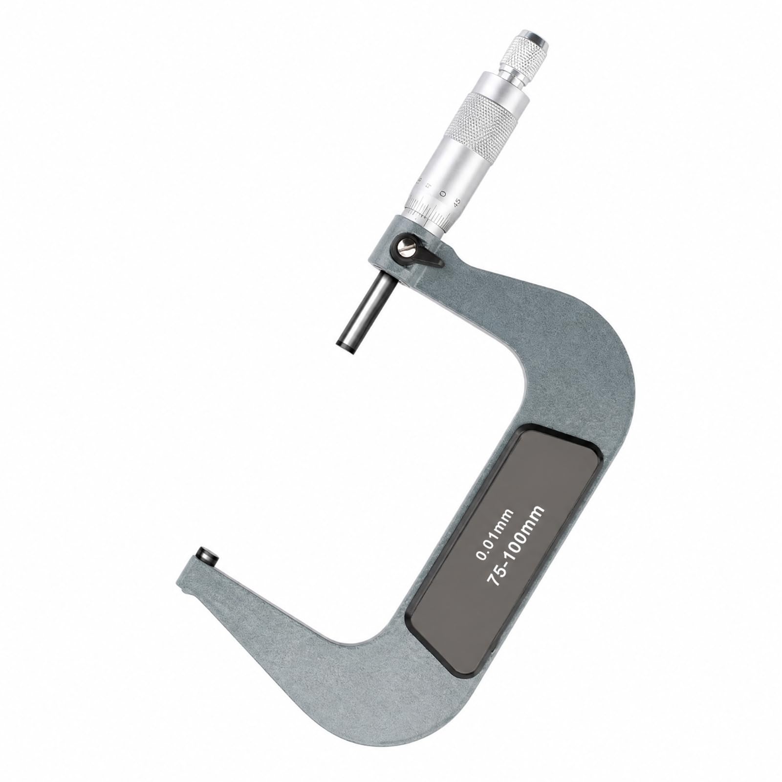 Micrómetro Exterior Mecánico Práctico Micrómetro con en Forma C Portátil Pinza Vernier para Taller, 75-100mm