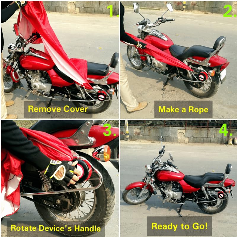 Image of BIKEBLAZER Semi-Automatic Full Body Bike Covers - Heavy Duty Device | Water Resistant | UV Safe | 100% Dust Proof | Anti-Theft & Scratch Proof Covers, Compatible with All Triumph Motorcycles AL