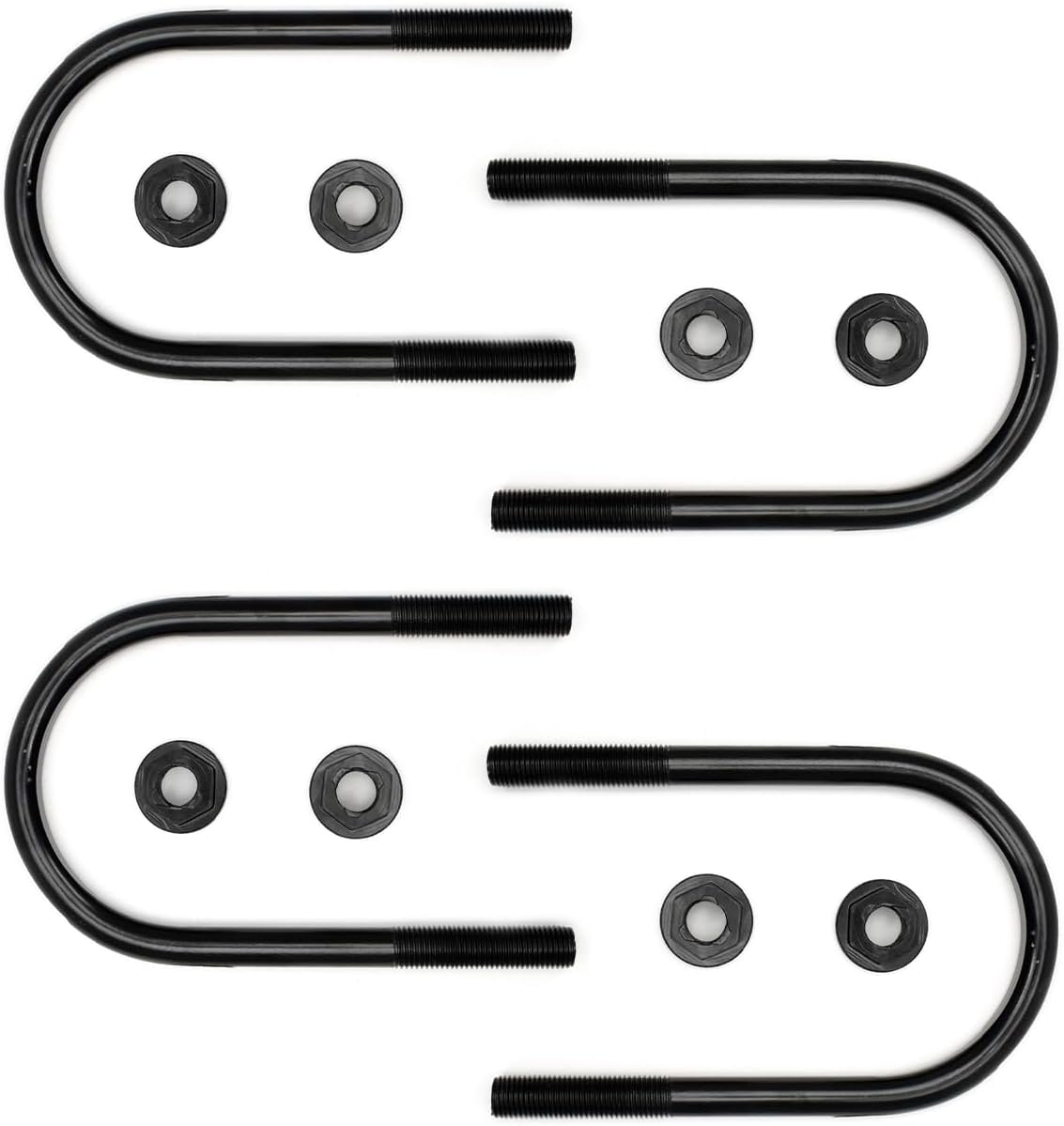 Rear Leaf Spring Axle U-Bolt - 4 Bolt Set for 1967-1973 Ford Mustang Black