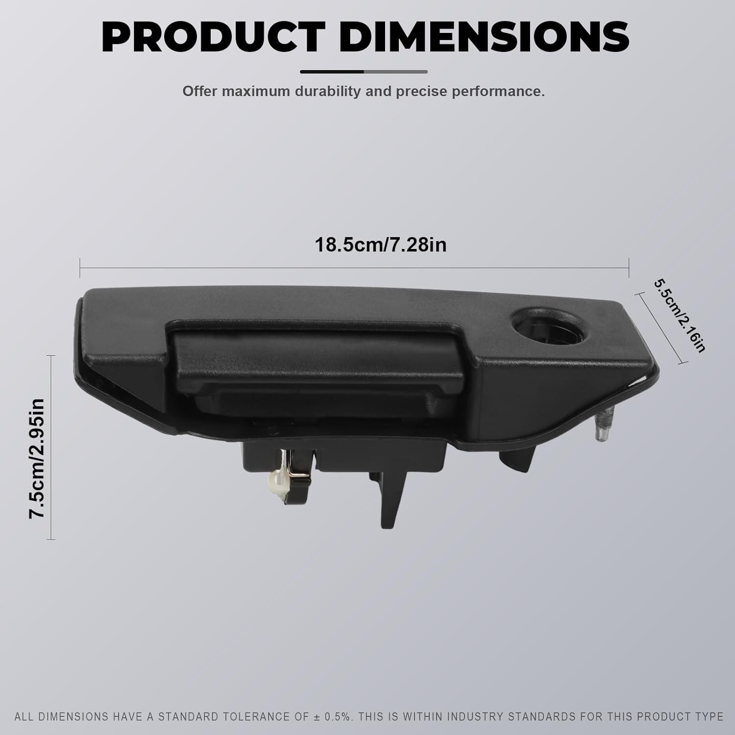 Driver Exterior Slide Door Handle for 2013-2021 NV200 & 2015-2018 City Express, Exterior Rear Left Side w/Keyhole 826073LM0B 157619 Sliding Outer Door Hanlde Part