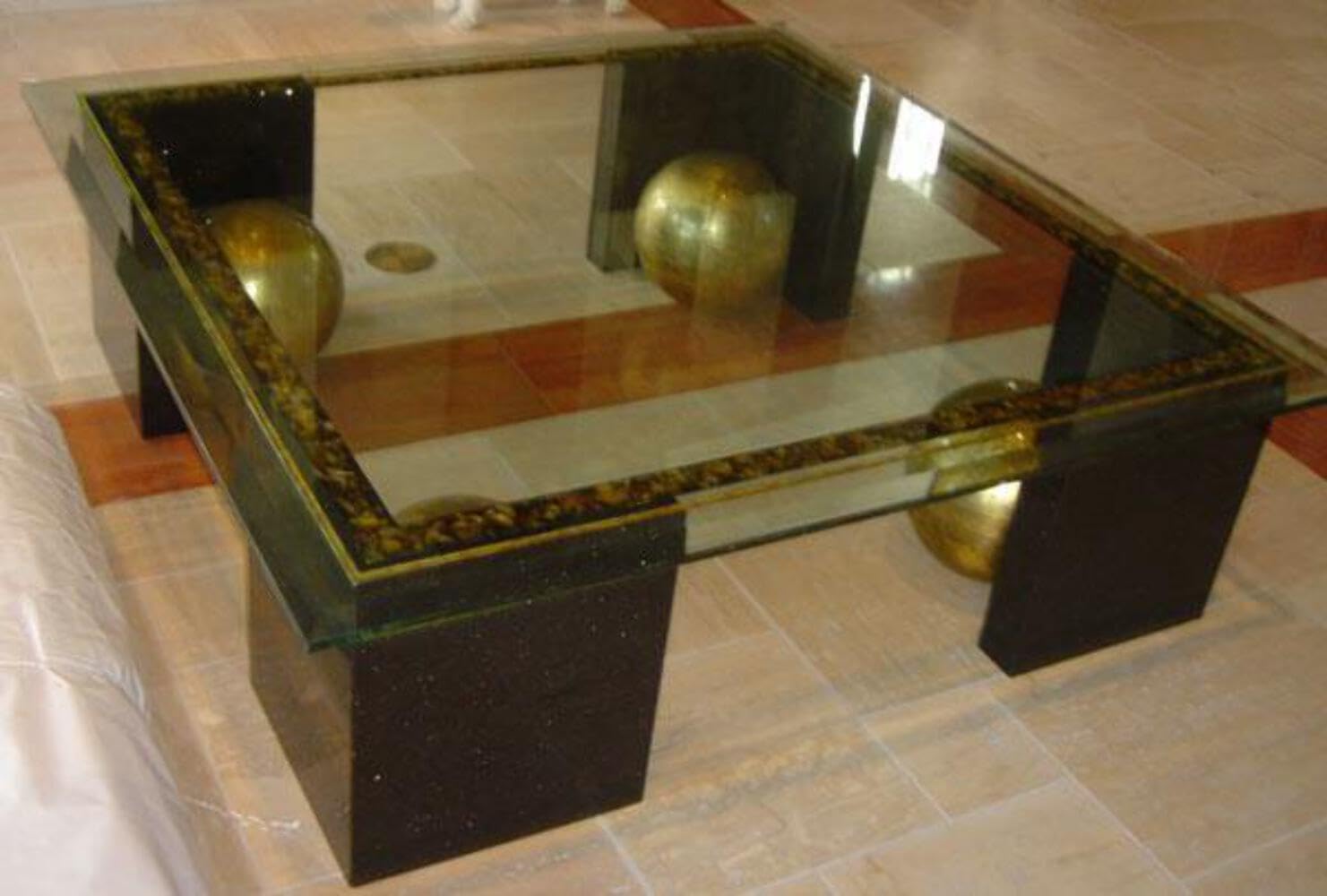 Furniture Glass and Marble Coffee Table