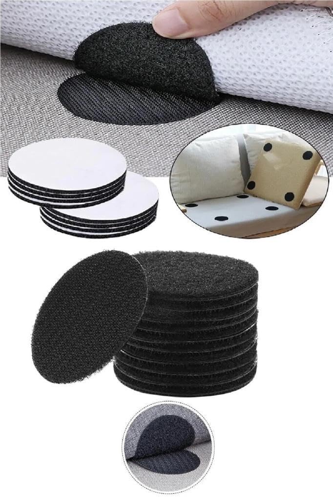 Jetfast 30 Adet Halı Kilim Nevresim Örtü Kaydırmaz Minder Cırt Bant Seti Yapışkanlı Halı Kaydırmaz