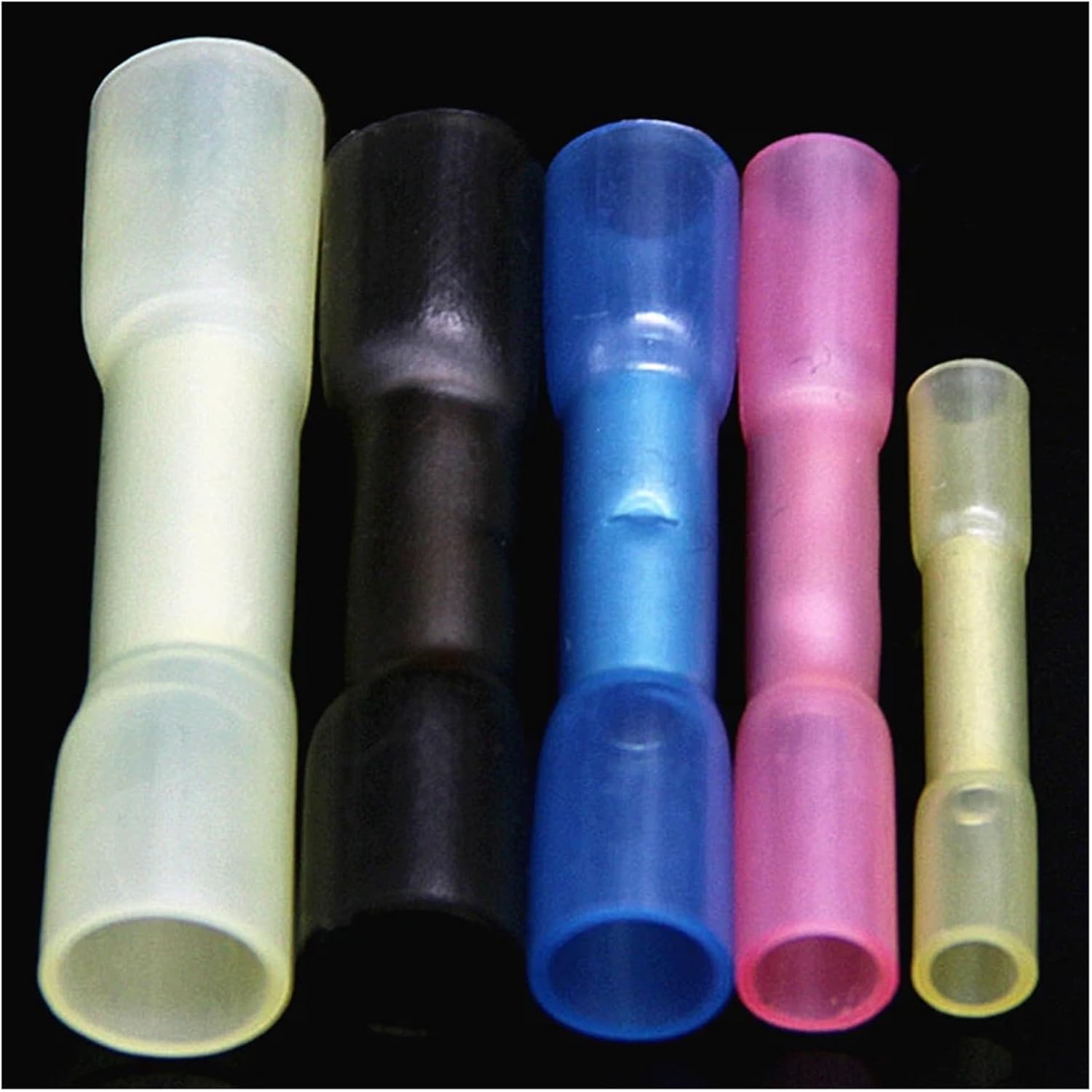 Cable Ends Terminals Connectors, 50-Pack Wire Terminals Solder Sealed Connectors Heat Shrink Butt Connectors Insulated Wire Cable Terminals