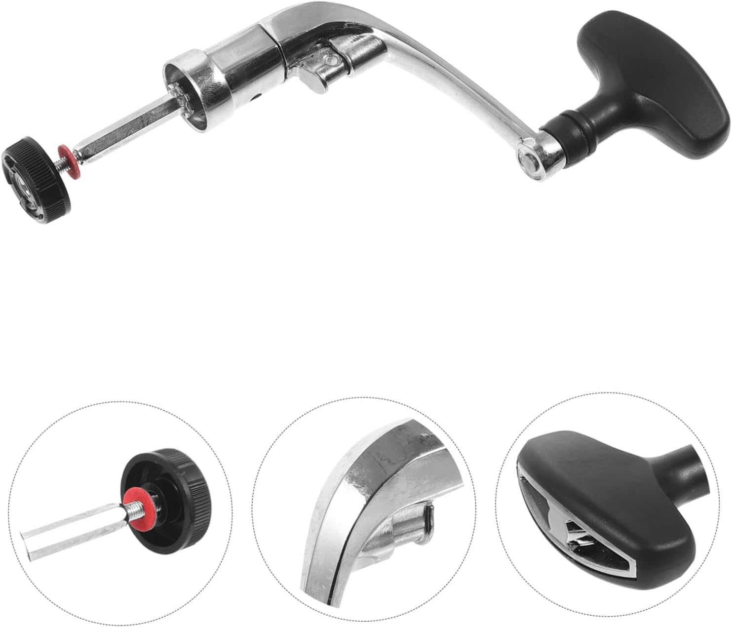 Kisangel Fishing Reel Handle Grip Folding Replacement Accessory for Conventional Fishing Reels and High Strength Handle Part