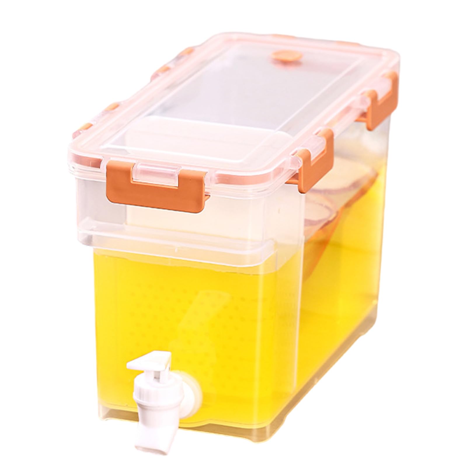 Xjdzineq Leak Proof Cold Beverage Dispenser with Tap Refrigerator Water Pitcher Fridge Storage Cocktails Container Refrigerator Drink Dispenser