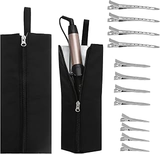 Curling Iron Holder & Mat, Curling Iron Organizer, Flat Irons, Hair Straighteners, Portable Travel Case for Hot Tools