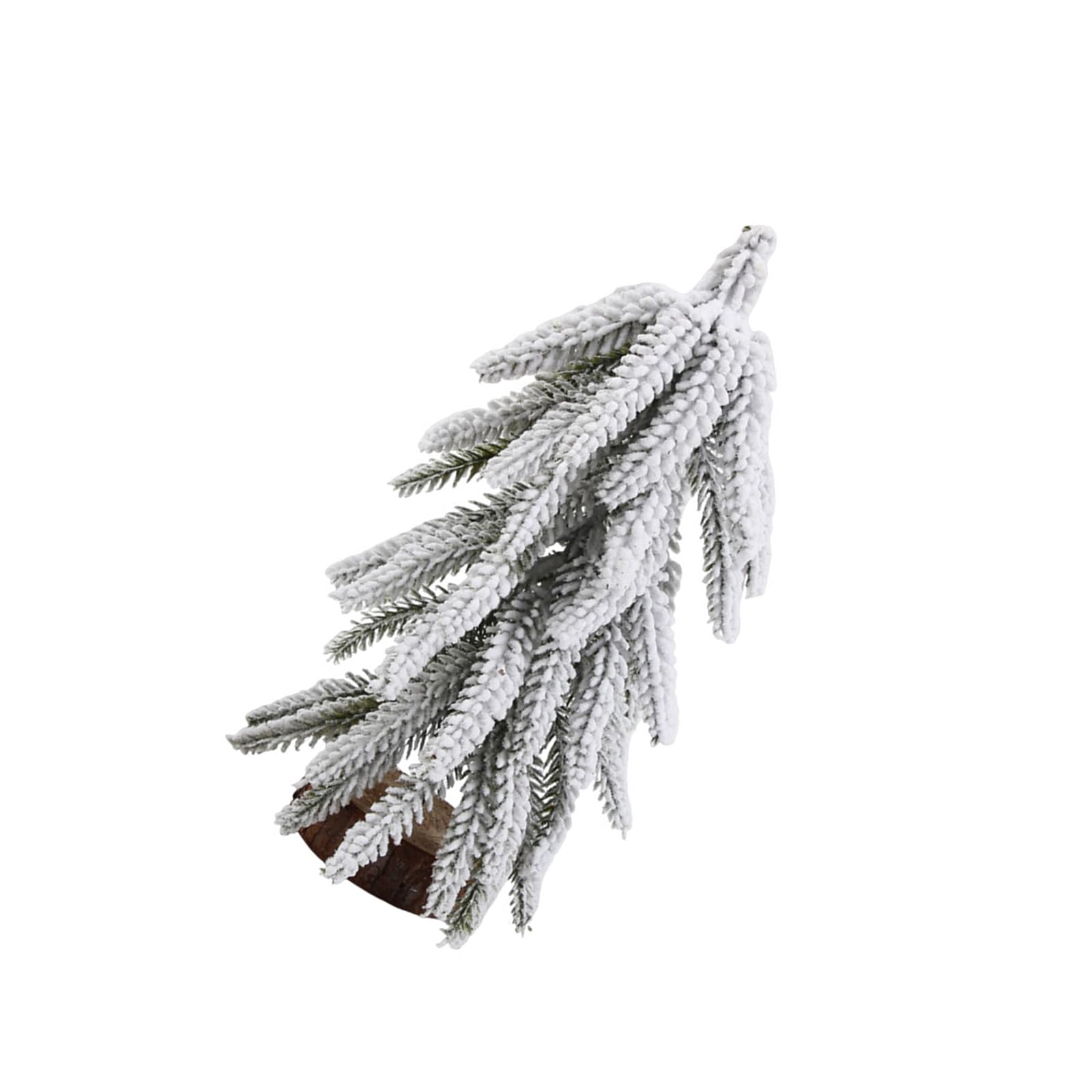 Xinsheinelry Cedar Christmas Tree Decoration with Snow-Dusted Branches and Wood-Look Base for Tabletop and Mantel Holiday Display Tabletop Christmas Tree