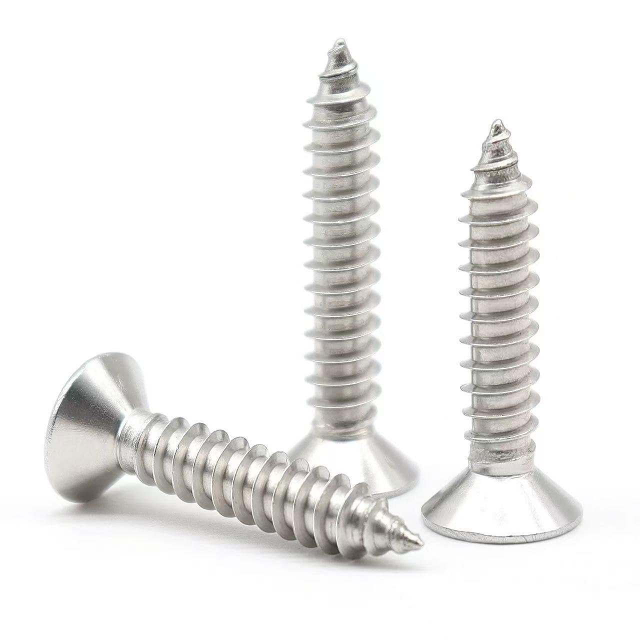 Vis autotaraudeuses tête plate cruciforme inox 304 M2.9-M6.3 pour bois métal plastique (100,M5.5 x 70mm)