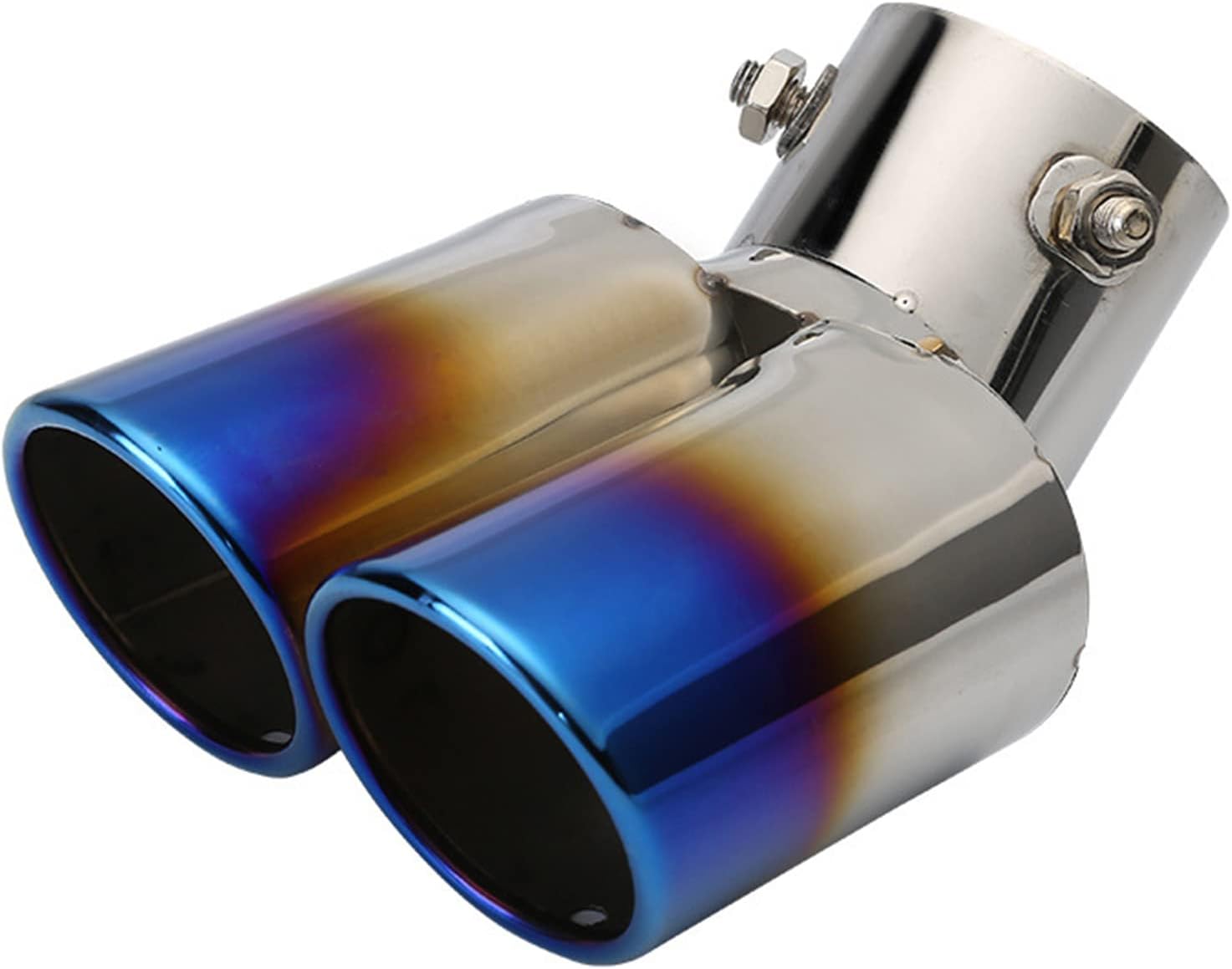 Car End Pipe, Universal 5338mm Car Exhaust Tail Pipe, Stainless Steel