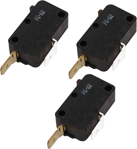 Paquete de 3 interruptores de puerta de microondas W10269458 de repuesto para KitchenAid KMHS120EBS1  Compatible con interruptor de puerta W10269458