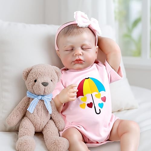 Miniatura 12 de Muñecas de bebé de la vida real - Muñecas de bebé Reborn de 19 pulgadas para niñas de 3 años en más, muñeca de bebé realista de vinilo con cuerpo de