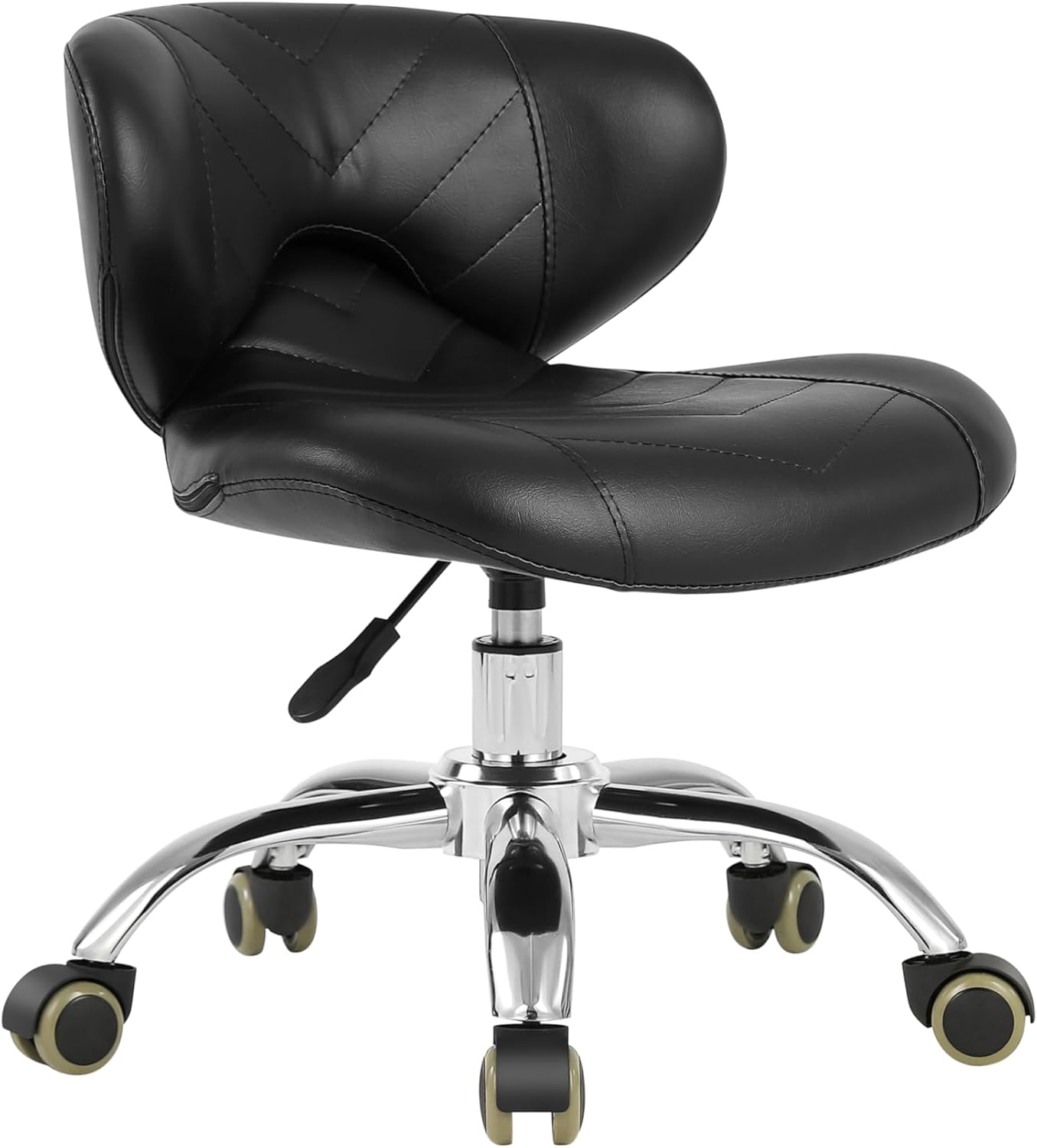 Pedicure Stool Hydraulic Height Adjustable with Back Support for Nail Salon Manicure Tech Pedicure Spa (Beige)